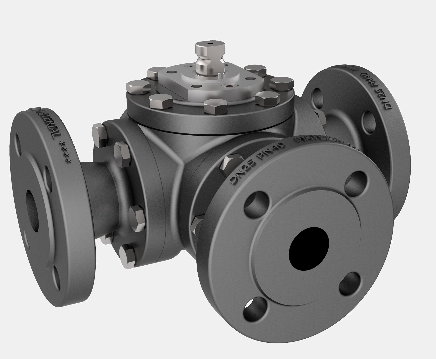 Ball Valve DN15 PN16 DIN FLANGED C.S. 1.0619 Z84 TTT PN16 FL